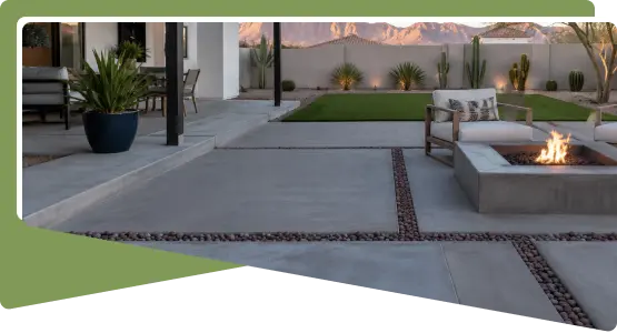 backyard-concrete-patio-with-chairs-and-firepit-ultimate-pro-landscaping-coachella-valley