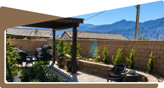 backyard-porch-construction-with-chairs-and-patio-ultimate-pro-landscaping-coachella-valley